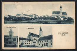 AK St. Marein /N.-Ö., Ortspartie Mit Kirche, Platzansicht, Kriegerdenkmal  - Sonstige & Ohne Zuordnung