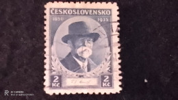 ÇEKOSLAVAKYA-1937-         2  KC.          DAMGALI - Gebruikt