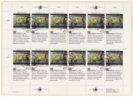 UNO WIEN 139-140, 2 Kleinbogen (6x2), Gestempelt, Menschenrechte, 1992 - Blokken & Velletjes