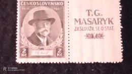 ÇEKOSLAVAKYA-1937-         2  KC.          DAMGALI - Usados