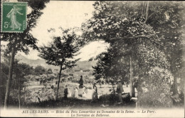 CPA Aix Les Bains Savoie, Hotel Du Bois Lamartine Auf Der Domaine De La Reine, Der Park, Die Terrasse - Other & Unclassified