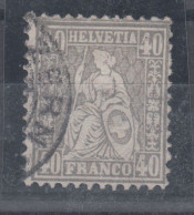 Switzerland 40 Franco Mi# 42 Faser Paper 1881 USED - Usados
