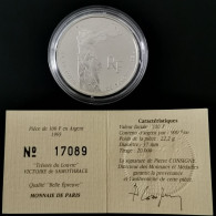 100 FRANCS ARGENT BE 1993 LOUVRE LA VICTOIRE DE SAMOTHRACE FRANCE / SANS COFFRET / PROOF SILVER - 100 Francs