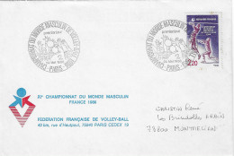 1986 Championnat Du Monde Masculin De Volley Ball En France: FDC Sur Lettre Siglée "Comité D'Organisation FFVB" - Volley-Ball