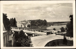 CPA Piešťany Slowakei, Kolonadny Most, Brücke, Gebäude Am Fluss - Slovakia