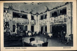 CPA Praha Prag, Grand Hotel Steiner, Innenansicht, Boccaccio - Czech Republic