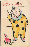 N°25067 - Nouvel An - Bonne Année - Clown Parlant à Une Poupée - Neujahr