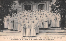 MENTON (Alpes-Maritimes) - Petites Servantes Du Sacré-Coeur Au Séminaire De La Maison De La Vierge, Noël 1928 - Menton