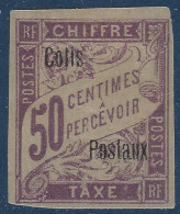 Colonies Françaises Cote D'ivoire Colis Postaux N°4A* 50c Lilas Variété Sans Cote D'Ivoire TTB R Signé R.CALVES & BAUDOT - Unused Stamps
