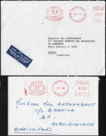 France 1971 Et 1986. 2 Empreintes De Machine à Affranchir, EMA. Bière 33 Export, Grand Prestige, Devenue Cinq Continents - Bier