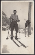 Italia 1940, Militare Sugli Sci E Panorama Di Paese Da Identificare Foto Vintage - Lieux