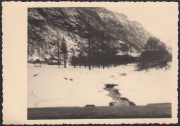 Natura Sotto La Neve In Montagne Da Identificare, 1940 Fotografia Vintage  - Lugares