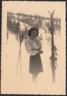 Bardonecchia (TO) 1947 - Donna Tra La Neve - Fotografia - Vintage Photo - Lugares