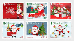 Gibraltar 2020 Christmas Set Of 6 Stamps MNH - Christmas