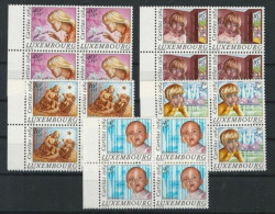 ● LUXEMBOURG 1984 ֍ CARITAS ● Bambino E Natività ● N.1062 / 66 ** ● Quartine ️● Serie Completa ● Cat. 52 € ️● L. 417 ️● - Unused Stamps