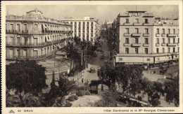 CPA Oran Algerien, Hotel Continental Und Boulevard Clemenceau - Autres & Non Classés