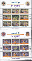 UNO WIEN 218-219, 2 Kleinbogen, Postfrisch **, 50 Jahre UNICEF 1996 - Blocs-feuillets