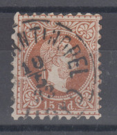 Austria Post In Levante 15 So King Franz Jozeph Mi#5II Perf. 9 1/2 1867 USED - Gebraucht