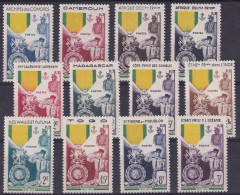 Séries Coloniales1952 Centenaire De La Médaille  Militaire 12 Timbres Qualité:** Cote:193 - 1952 Centenaire De La Médaille Militaire