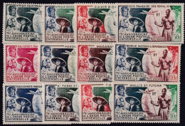Séries Coloniales1949 75ème Anniversaire De L'UPU 12 Timbres Qualité:** Cote:187 - 1950 Œuvres Sociales De La France D'Outre-Mer