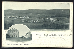 AK Laab Im Walde, Gasthaus Weissenberger, Gesamtansicht Mit Umgebung Und Landstrasse  - Other & Unclassified