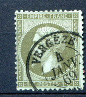 060524 FRANCE EMPIRE N° 19    Oblitéré VERGEZE - 1862 Napoléon III