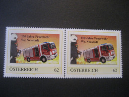 Österreich- PM Wiener Neustadt, 2x 150 Jahre F.F. Wiener Neustadt Ungebraucht - Personalisierte Briefmarken