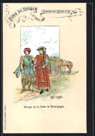 Künstler-AK Bruges, Fetes 1901, Tournoi De L'Arbre D'Or, Groupe De La Cour De Bourgogne  - Other & Unclassified