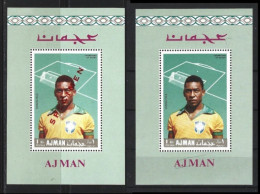 ● AJMAN 1968 1969 ֍ Pelé SPECIMEN + BF ● Champions Of Sport ● Calcio ● Football ● Soccer ● X 46 ● - Ajman