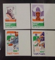 Vietnam Viet Nam MNH Imperf Stamps 1989 : Birth Centenary Of Nehru / India / Temple / Oil Rig (Ms561) - Vietnam