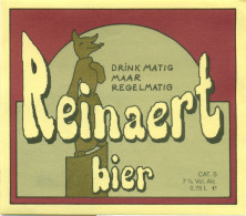Oud Etiket Bier Reinaert  - Brouwerij / Brasserie De Proefbrouwerij Ter Hijfte - Lochristi - Beer