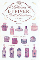 Porte Cartes Parfumées Publicitaires  L.T. PIVER - AZUREA-FLORAMYE-POMPEÏA-GERBERA Avec La Carte Parfum POMPEÏA - Antiguas (hasta 1960)