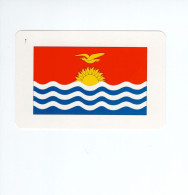 Chromo/carte Plastifiée Moderne KIRIBATI Tarawa Oceanie Oceania Drapeau Flag Plan Map 90 X 58 Mm Neuve TB - Autres & Non Classés