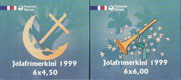 FÄRÖER 2 Markenheftchen Mit 6x 366+367, Postfrisch **, Weihnachten, 1999 - Islas Faeroes