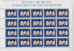 LIECHTENSTEIN 444, Kleinbogen, Postfrisch **,  Europa CEPT:  Kastell 1964 - 1964