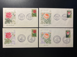 Enveloppes 1er Jour "Les Roses" 08/09/1962 - 1356/1357 - Historique N° 434/435 - 1960-1969
