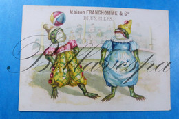 Bruxelles X3 Pc. Litho Cirque Animalier Frogs Circus Maison Franchomme Reu Chanteurs & Mécaniciens Bonneterie  Mercerie - Sonstige & Ohne Zuordnung