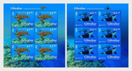 Gibraltar 2024 Europa CEPT Underwater Fauna And Flora Set Of 2 Sheetlets MNH - Maritiem Leven