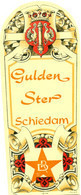 Oud Etiket / Ancienne étiquette Jenever - Genever - Genièvre - Gulden Ster Schiedam - Stokerij De Ster Haaltert - Alcools & Spiritueux