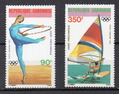 Gabon, MNH, 1983, Olympic Games LA 1984, Preolympic Year, Rhythmic Gymnastics, Sailing Windsurfing - Ginnastica