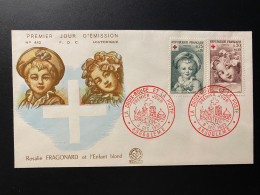 Enveloppe 1er Jour "Croix Rouge" 08/12/1962 - 1366/1367 - Historique N° 442 - 1960-1969