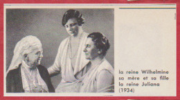 Pays Bas. La Reine Wilhelmine, Sa Mère Et Sa Fille La Reine Juliana En 1934. Larousse 1960. - Historische Dokumente