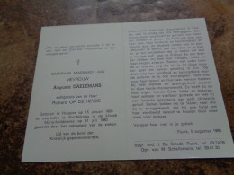 Doodsprentje/Bidprentje  Augusta DAELEMANS   Hingene 1909-1980 St Niklaas  (Echtg Richard OP DE HEYDE) - Godsdienst & Esoterisme