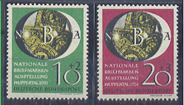 Germany West Bundesrepublic Philatelic Exhibition Wuppertal Mi#141/2 1951 MNH ** - Unused Stamps