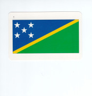 Chromo/carte Plastifiée Moderne Iles SALOMON Honiara Oceanie Oceania Drapeau Flag Plan Map 90 X 58 Mm Neuve TB - Other & Unclassified