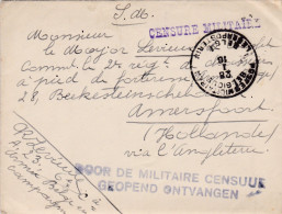 Amersfoort Soldat Prisonnier Belge Triple Censure Militaire En NL/FR Censuur B26 - Belgische Armee