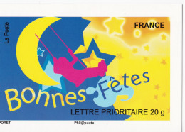Carte Timbre "Bonnes Fêtes" Issu Du Carnet émis En Novembre 2008 - Briefmarken (Abbildungen)
