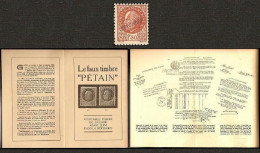 Liberation Faux Pétain Surch. Spécimen - Unused Stamps
