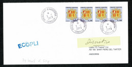 ANDORRE ANDORRA  2013 Lettre Intérieure ECOPLI 20-50 Gr 1er Jour Tarif 0,80€ CANILLO 2-1-2013 TB - Autres & Non Classés