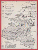 Les Pays Bas De 1579 à 1648. Carte Historique. Larousse 1960. - Historische Documenten